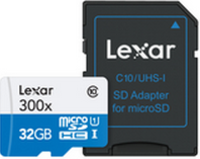 Lexar microSDHC UHS-I 32GB - Class 10 - 45MB/s - Incl. Adapter