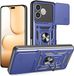 Techsuit Hoesje geschikt voor HONOR 600 Lite - Camshield Back Cover - Blauw