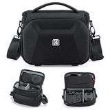 K&F CONCEPT Cameratas, cameratas, spiegelreflex voor DSLR/SLR, fotografie en dagelijkse fototas, kleine fotorugzak, camera-schoudertas met statiefhouder