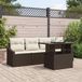 Maison Exclusive - Salon de jardin 5 pièces, rotin synthétique marron