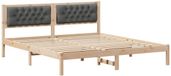 vidaXL Bedframe Donkergrijs 160 x 200 cm Massief grenenhout