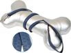 CROCI My Lord Hondenlijn / Hondenriem - Eco leder-Nylon - Navy - Breedte: 20 mm - Lengte: 120 cm