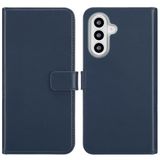 Selencia Hoesje - Geschikt voor Samsung Galaxy A26 - Echt Lederen Bookcase - Blauw