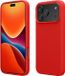 kwmobile telefoonhoesje geschikt voor Apple iPhone 18 Pro / iPhone 17 Pro - Hoesje met siliconen coating - Smartphone case in klassiek rood