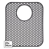 Bodo® Gootsteenmat Siliconen Grijs Met Gat - 34 x 29 cm