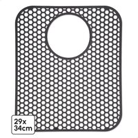 Bodo® Gootsteenmat Siliconen Grijs Met Gat - 34 x 29 cm