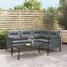Maison Exclusive Table basse d'extérieur, anthracite, en acier, dimensions : 110 x 55 x 35 cm.