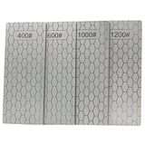 Jewboer 4 Pieces Diamant slijpsteenset, diamantlapplaat grof-medium/fijnslijper, 400/600/1000/1200 korrel, 4 stuks