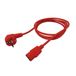 ROLINE stroomkabel, recht IEC-Female, rood, 3 m
