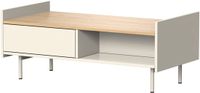 Vicco Velina Salontafel – 100 x 50 cm met 2 lades Crème