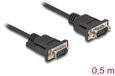 Delock Serial Cable RS-232 D-Sub9 male to male with narrow plug housing 0.5 m