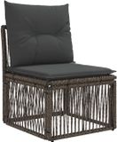 vidaXL - Armloze Sofa - eenheid - Grijs - poly - rattan