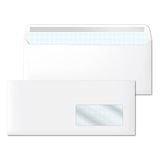 M-Office Papieren enveloppen, Amerikaanse witte envelop met venster, afmetingen 225 x 115 mm, witte papieren enveloppen voor brieven en documenten, enveloppen 90 g/m² met zelfklevende lijm