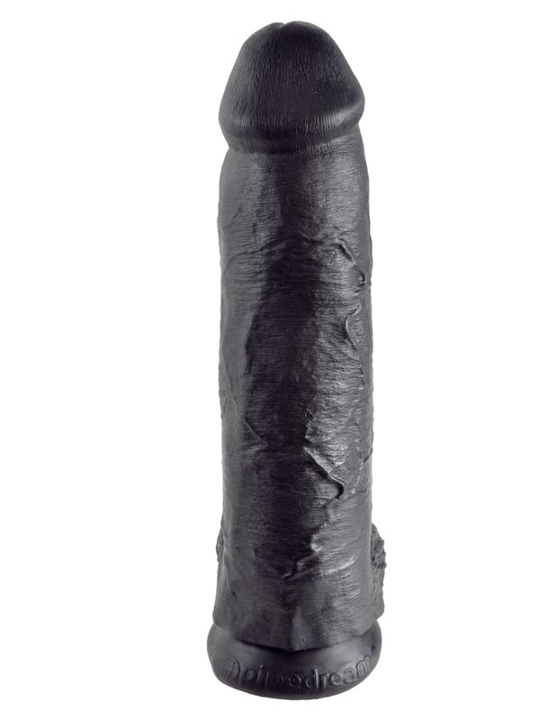 King Cock 12 Inch With Balls Black - 0603912350326