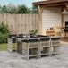 Prolenta Maison Exclusive Tuinset voor de tuin, 7-delig, met kussens, lichtgrijs, van polyrotan