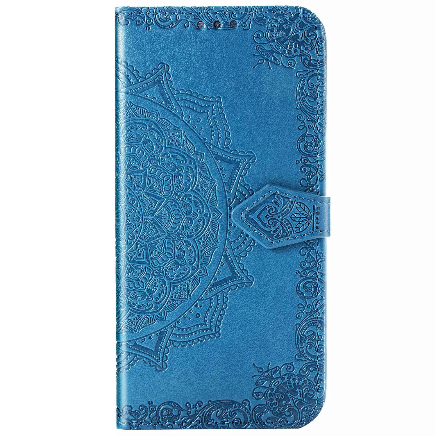 Panda - Mandala Booktype Samsung Galaxy S20 hoesje - Turquoise