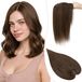 Icecat Extension capillaire clip-in et cheveux naturels Remy avec frange