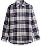Tommy Hilfiger Heren Lange Mouwen Shirt XL Katoen Donkerblauw/Rood/Zwart/Wit