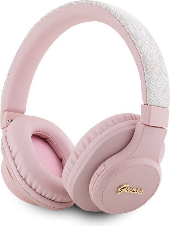 Guess 4G Tone on Tone Bluetooth 5.3 Over-Ear Headphones - Pink