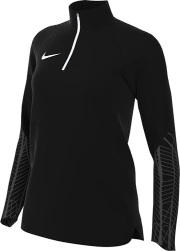 Nike Women's Long Sleeve Top - W NK DF STRK23 DRIL TOP - Black/Black/Anthracite/White - DR2296-010 - Size S