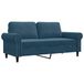 vidaXL Tweezitsbank 140 cm fluweel blauw