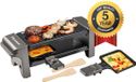 Bestron Gourmetset - AGR102TG - 350W - Bakplaat 2 personen - Incl. 2 pannen, spatels - Grijs