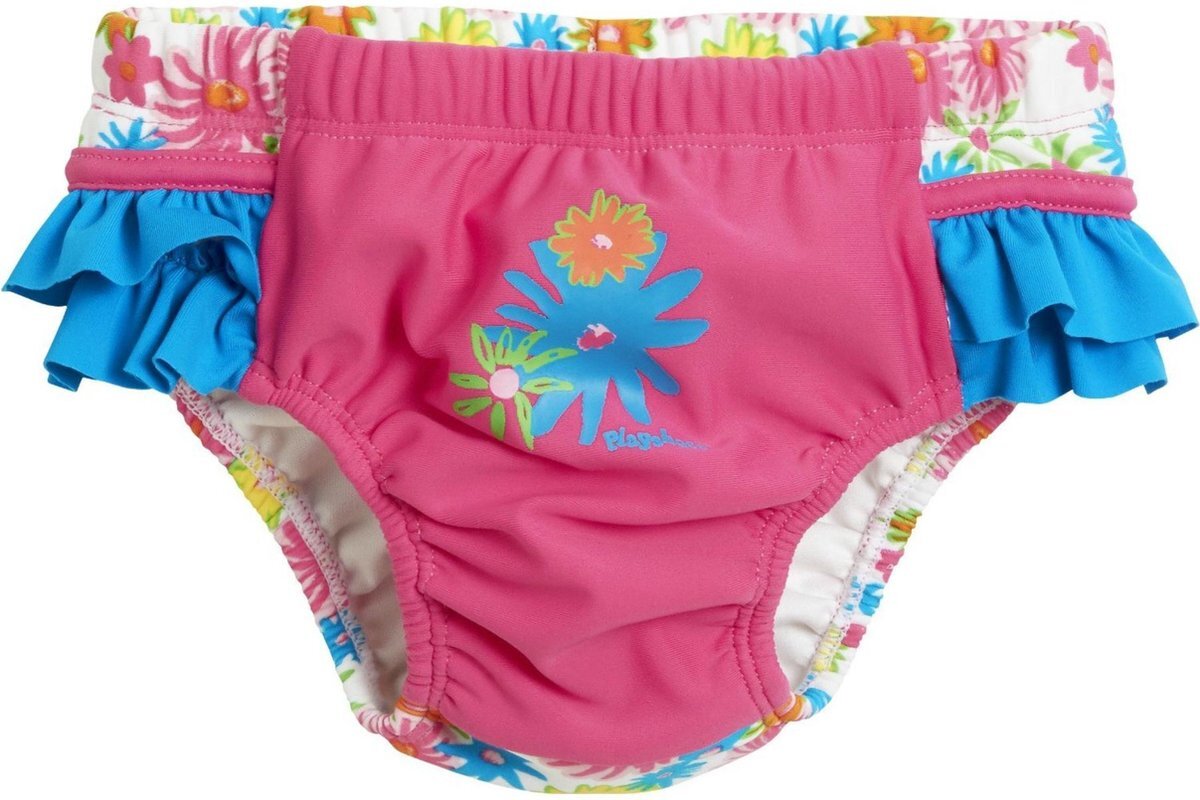 Playshoes zwemluier UV werend roze/bloemen meisjes