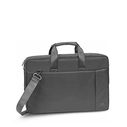 Rivacase Notebook tas 150D nylon met anti-shock padding voor laptops, incl. draagriem 17" grijs