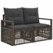 vidaXL Banc de jardin 2 places Gris polyrotin
