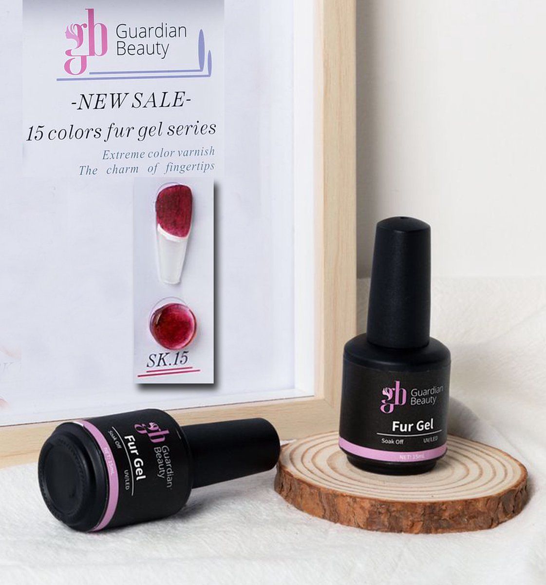 Guardian Beauty Shellak - Fur Gel - Gel Nagellak - Miramer Gelllak #SK15 - 15ml