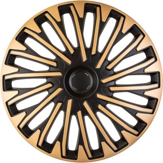 AutoStyle Wieldoppenset Soho 15-inch zwart/goud