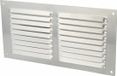 AMIG Ventilatierooster/muurrooster met gaas - 100 x 200mm - aluminium - zilver