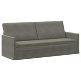 vidaXL Canapé 3 places Gris clair 190 x 81 x 82 cm Tissu velours côtelé
