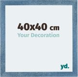 Your Decoration - Cadre photo 40x40 cm - MDF - Bleu clair balayé - Mura