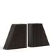 Ethnicraft Boekenstandaard Grooves Mahoniehout, Set van 2 stuks - Donkerbruin