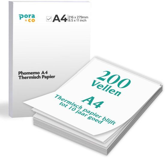 Pora&co A4 Papier - 200 Vellen - Wit