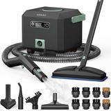 LUMAN Nettoyeur vapeur MAX – 2600W - 60 min Temps de vapeur - 2.5L Réservoir d'eau – Nettoyeur vapeur à main & Nettoyeur de tapis - Noir