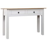 vidaXL Wandtafel Panama Range 110x40x72 cm Massief Grenenhout Wit