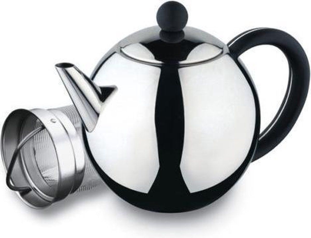 Cafè Ole Belmont Deluxe RVS Theepot - Zilver