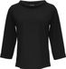 s.Oliver Sweatshirt Manches Trois-quarts Noir Uni Col Rond Coupe Regular Polyester Femme