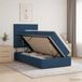vidaXL Bed met matras en hoofdeinde Blauw 90 x 200 cm Stof