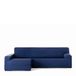 Eysa Bi-elastische bankhoes voor chaise longue, met lange mouw, linkerkant links, kleur blauw, design Harlem
