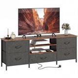 Homcom TV-meubel - Spaanplaat - 140x30x50cm - Rustbruin