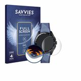Savvies - Screenprotector voor TAG Heuer Connected Calibre E5 X (40 mm) - Folie Beschermfolie transparant volledig dekking 4 Stuks