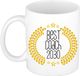 Bellatio Decorations Mok - wit - 300 ml - keramiek