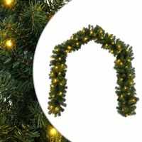 vidaXL - Couronne de Noël - Vert - 270 cm - PVC - 50 LED's