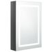 VidaXL Armoire de salle de bain avec miroir et LED 50x13x70 cm gris brillant