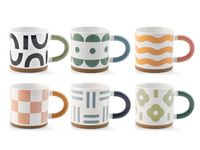 H&H Set van 6 Studio mokken in diverse kleuren Cc 380