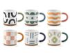 H&H Set van 6 Studio mokken in diverse kleuren Cc 380