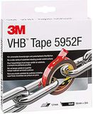 3M VHB 5952193 Montage tape dubbelzijdig - sterke en duurzame verbinding van metaal, gepoedercoate lakken, glas, verzegeld hout, ABS - 19 mm x 3 m, zwart, dikte: 1,1 mm (1 stuks)